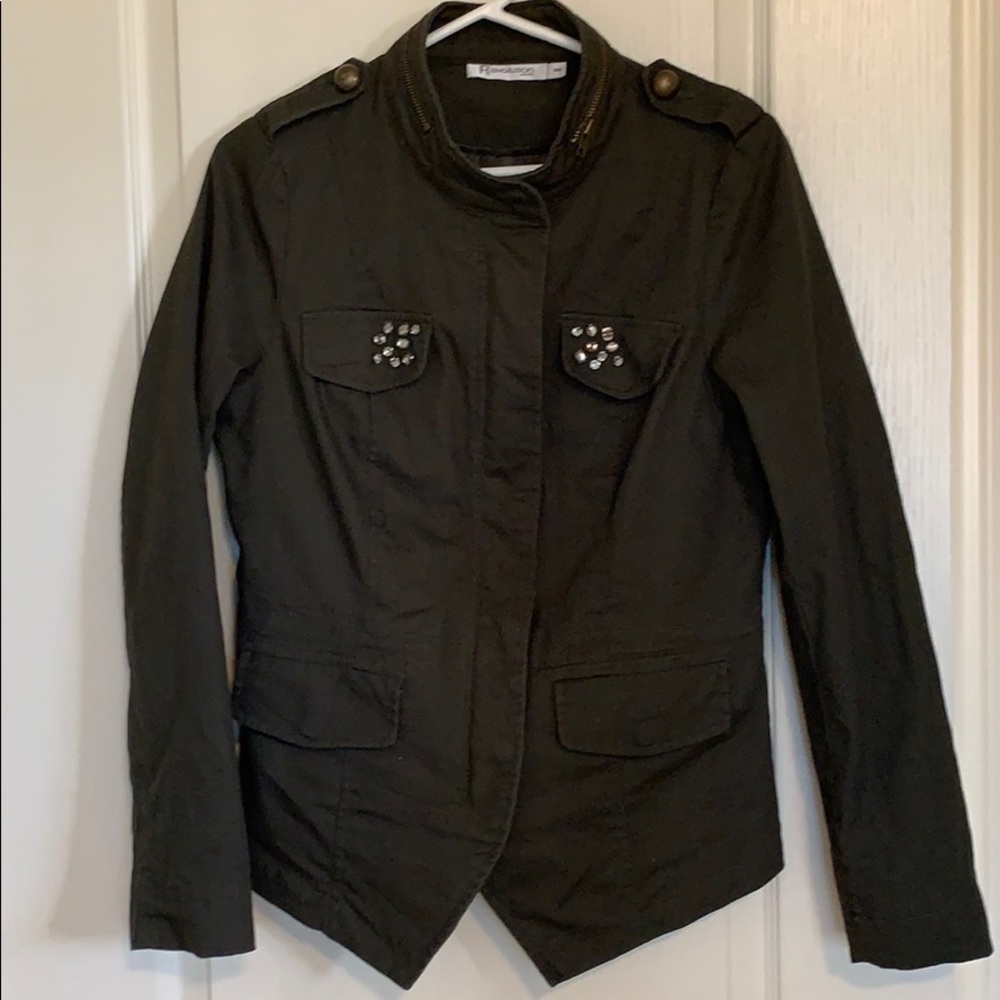 Olive Green Military-Style Jacket